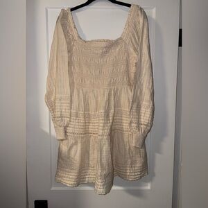 American Eagle Outfitters Cream Boho Dress